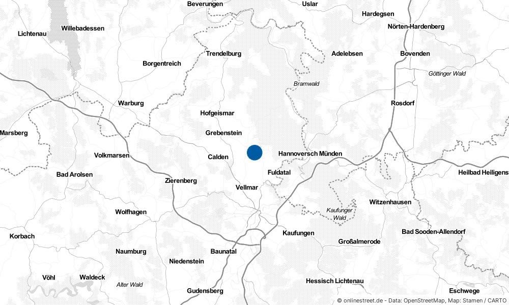 Karte: Wo liegt Immenhausen?