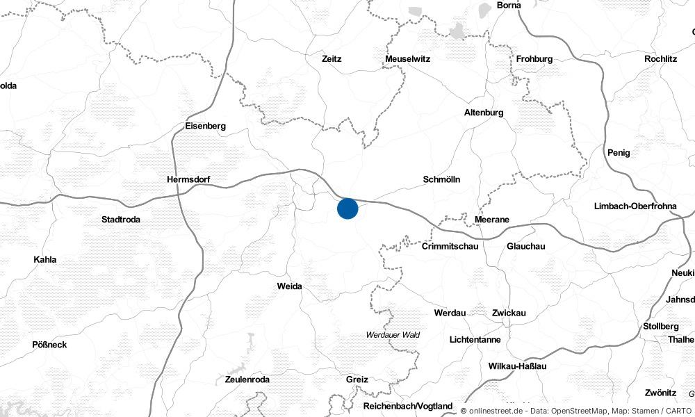 Karte: Wo liegt Ronneburg?