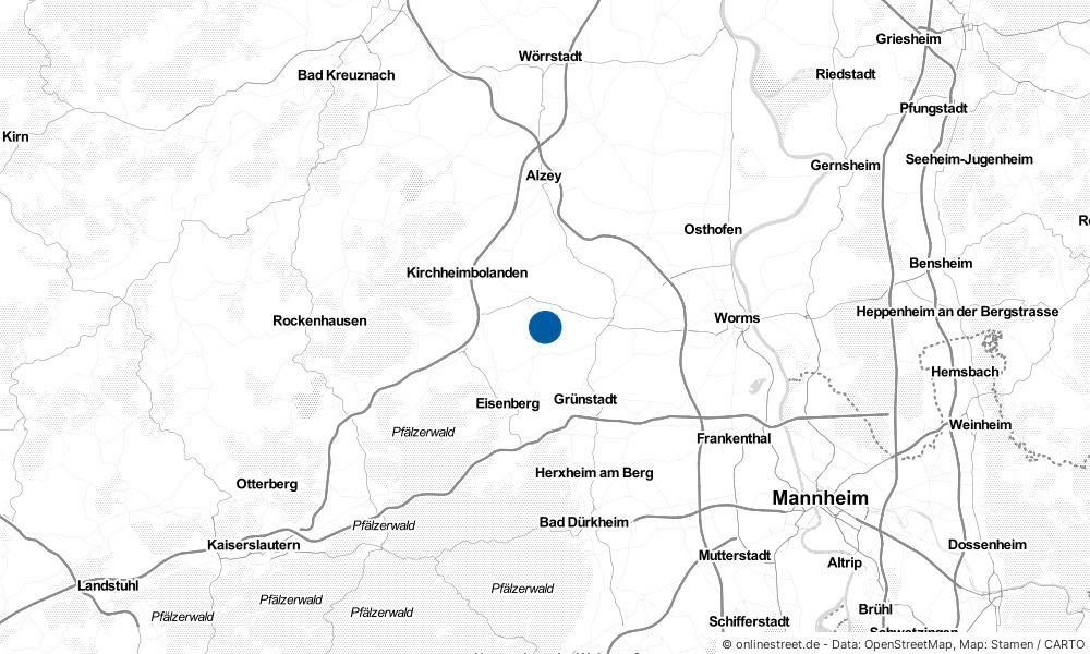 Karte: Wo liegt Bubenheim?