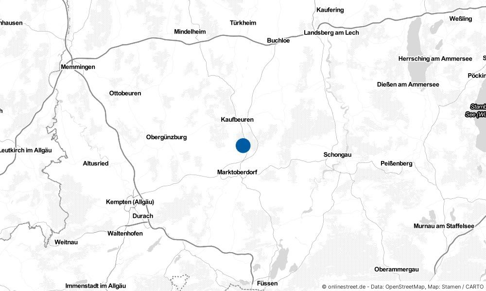 Karte: Wo liegt Biessenhofen?