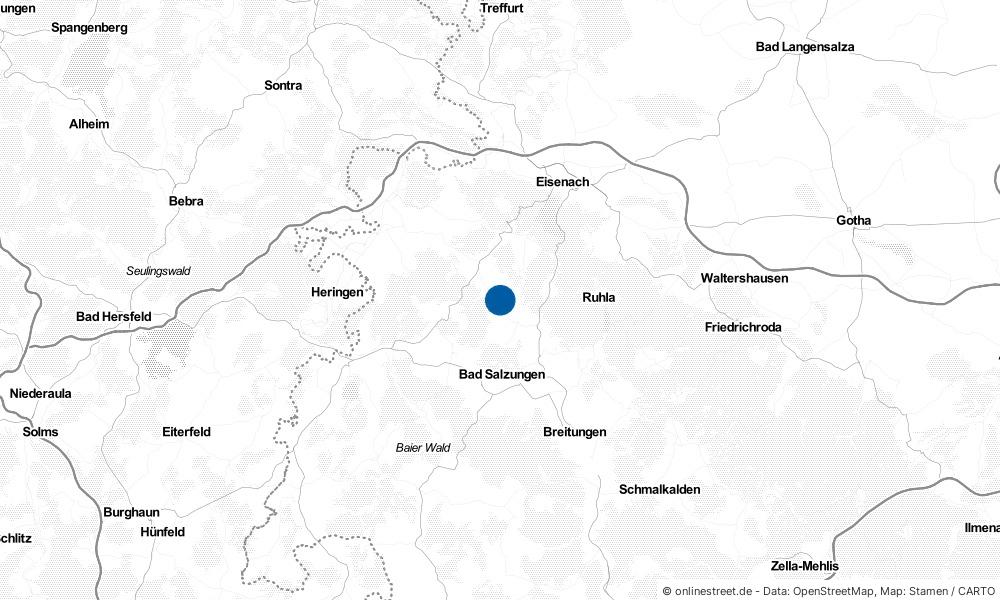 Karte: Wo liegt Ettenhausen an der Suhl?
