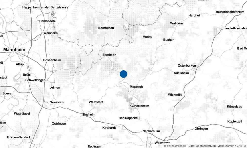Karte: Wo liegt Neckargerach?
