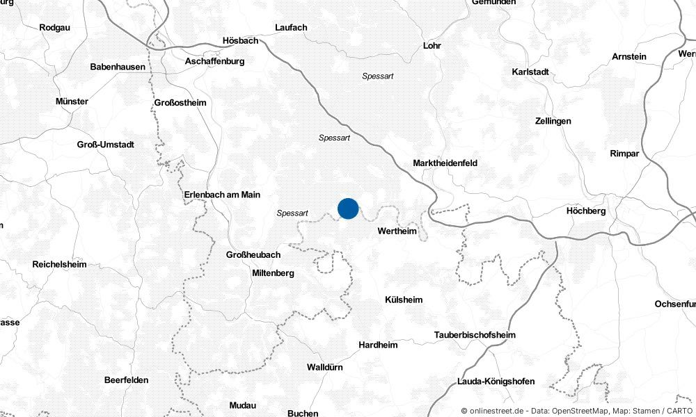 Karte: Wo liegt Stadtprozelten?