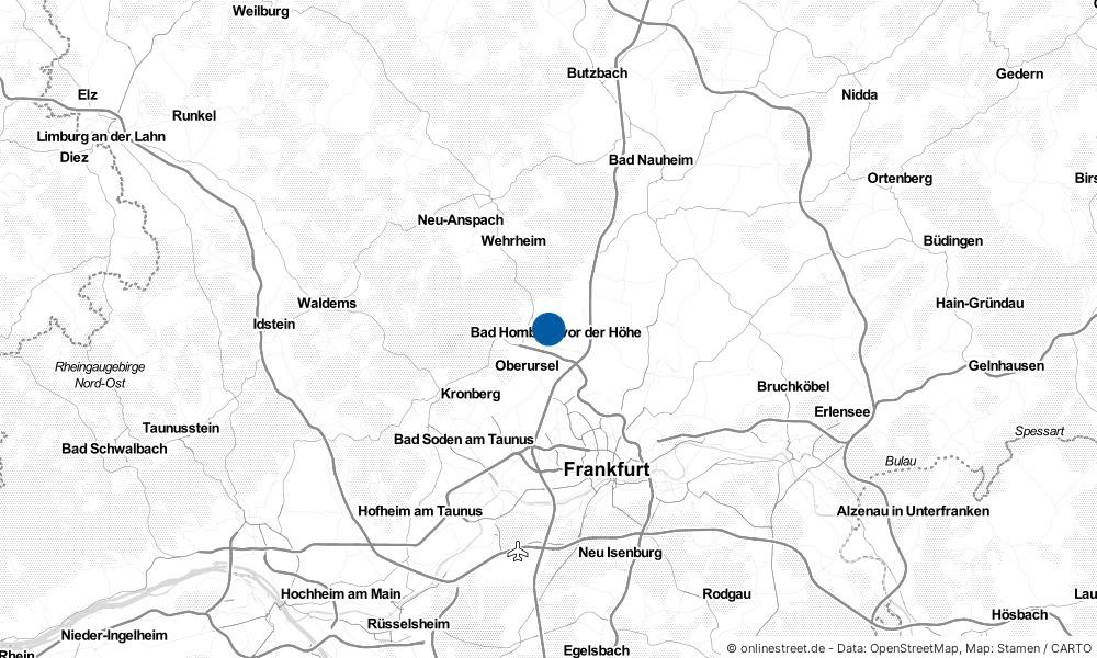 Karte: Wo liegt Bad Homburg vor der Höhe?