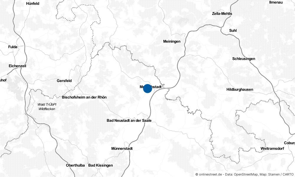 Karte: Wo liegt Mellrichstadt?