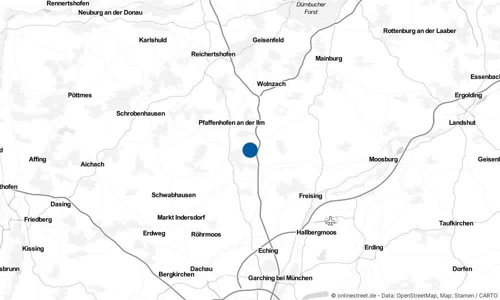 Karte: Wo liegt Paunzhausen?