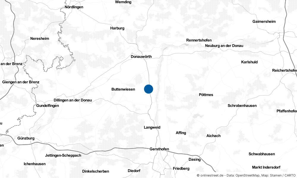 Karte: Wo liegt Nordendorf?