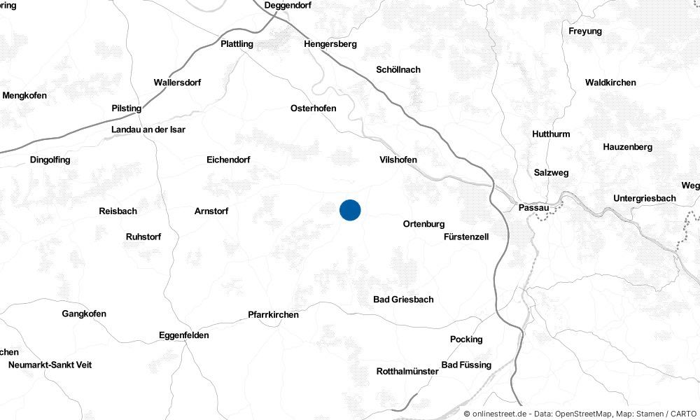 Karte: Wo liegt Aidenbach?