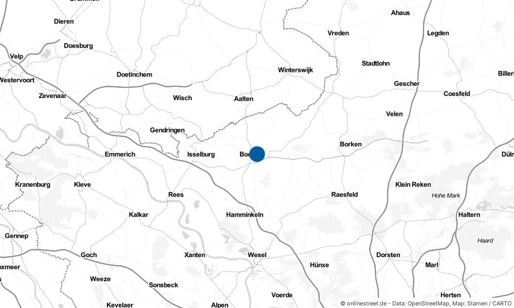 Karte: Wo liegt Bocholt?