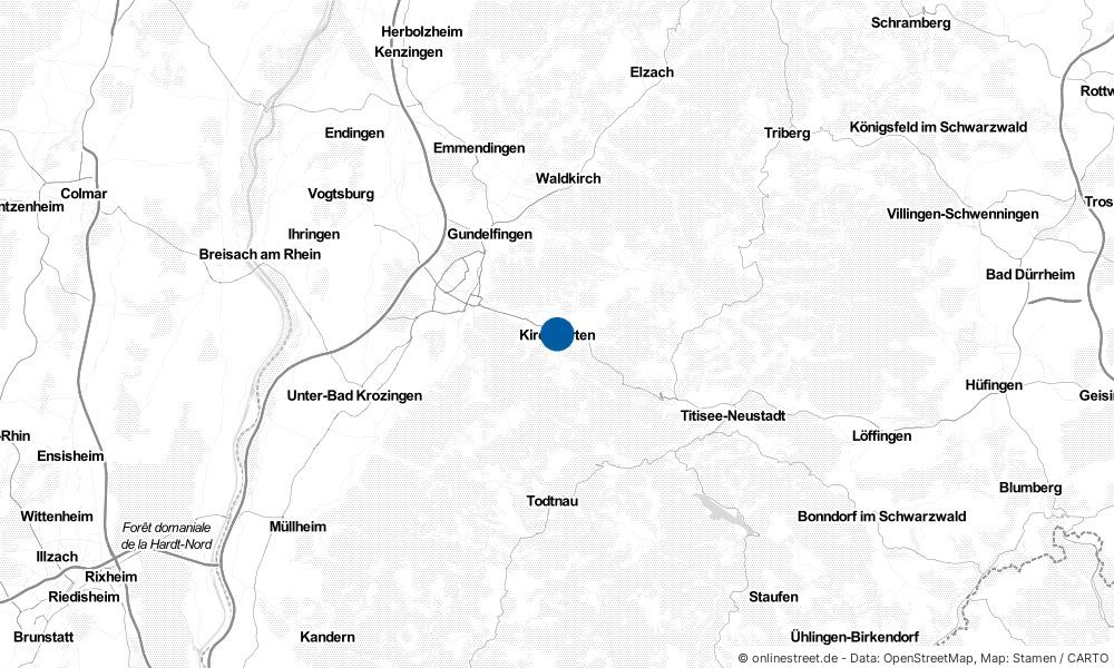 Karte: Wo liegt Kirchzarten?