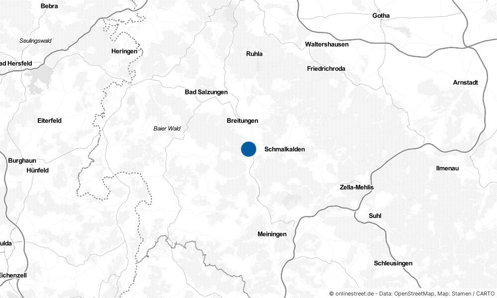Karte: Wo liegt Wernshausen?