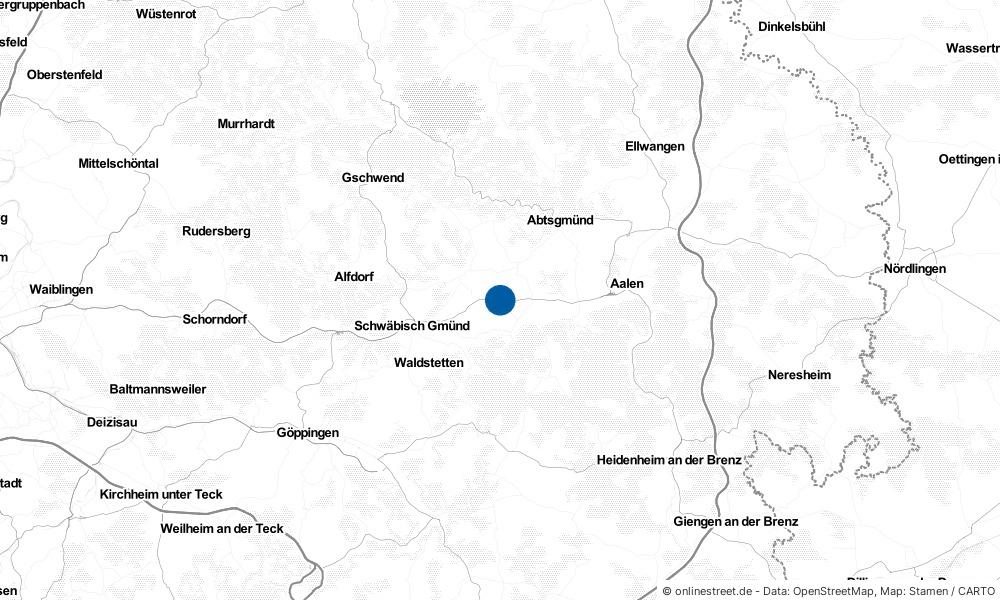 Karte: Wo liegt Böbingen an der Rems?