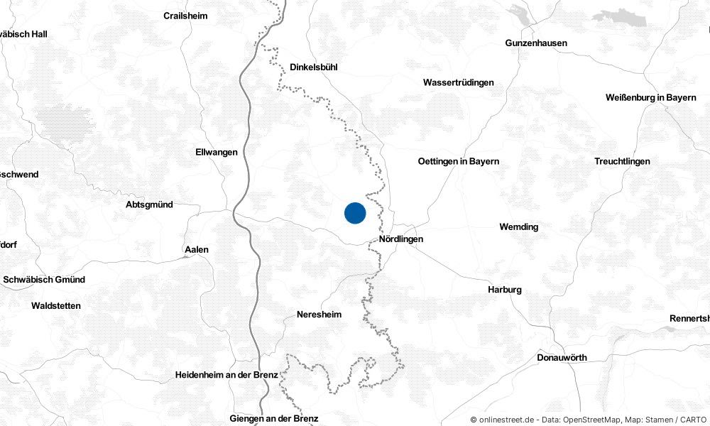 Karte: Wo liegt Kirchheim am Ries?