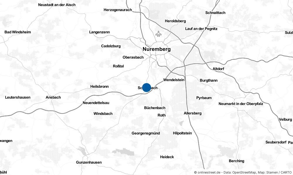 Karte: Wo liegt Schwabach?