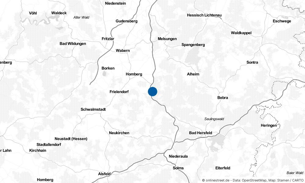 Karte: Wo liegt Knüllwald?