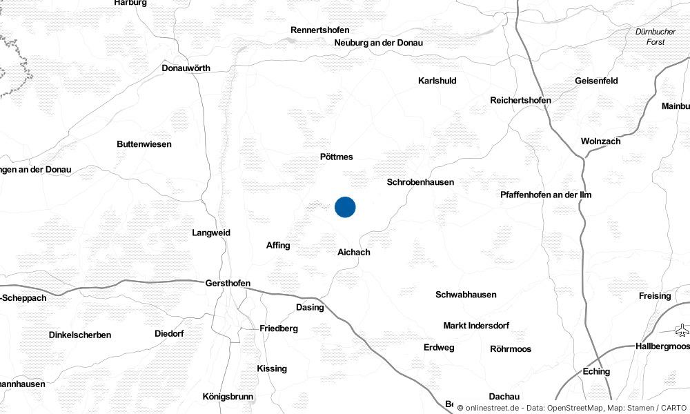 Karte: Wo liegt Inchenhofen?