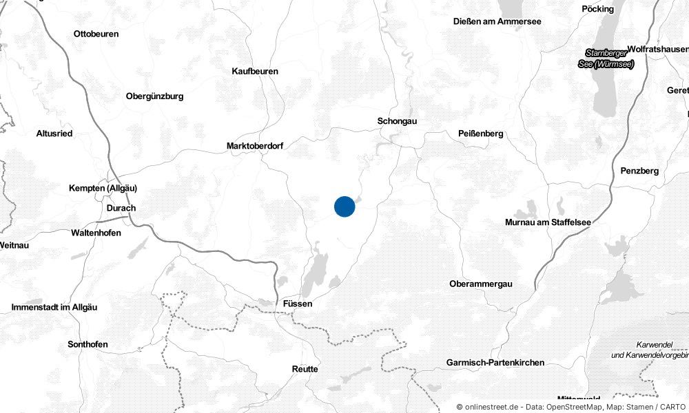 Karte: Wo liegt Lechbruck?