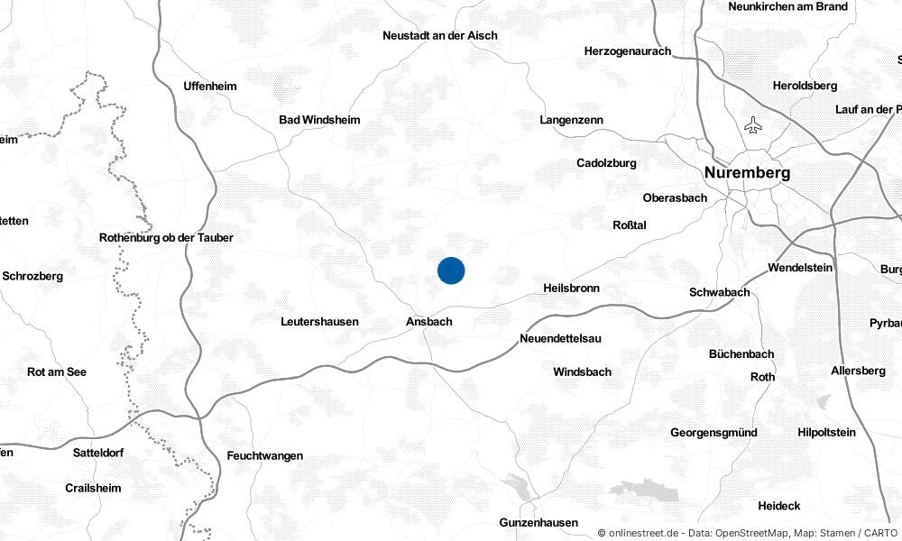 Karte: Wo liegt Weihenzell?
