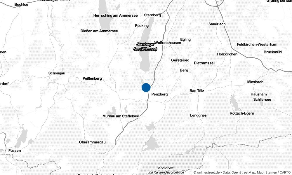 Karte: Wo liegt Iffeldorf?