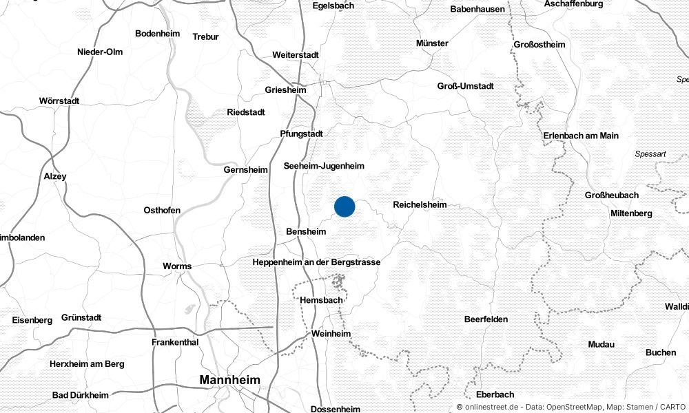 Karte: Wo liegt Lautertal (Odenwald)?