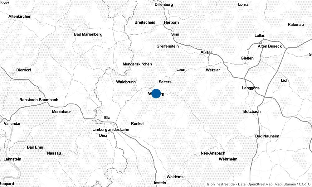 Karte: Wo liegt Weilburg?
