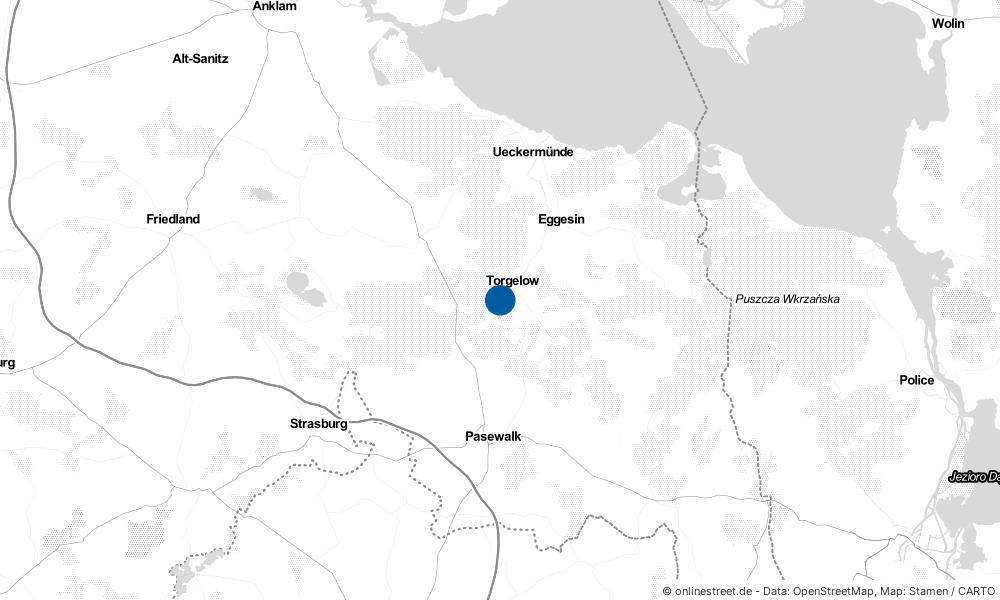 Karte: Wo liegt Torgelow?