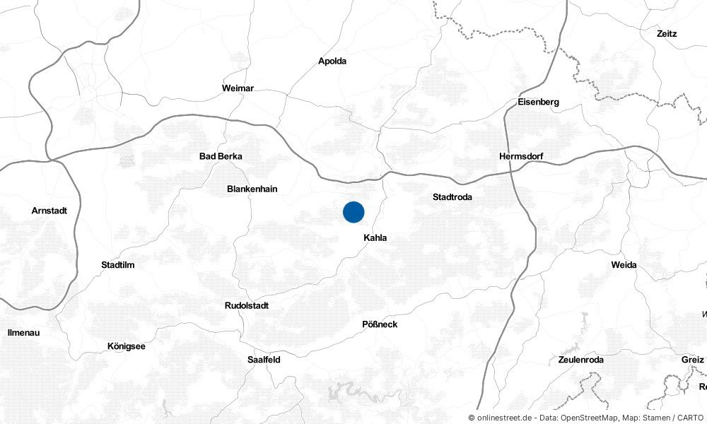 Karte: Wo liegt Altenberga?