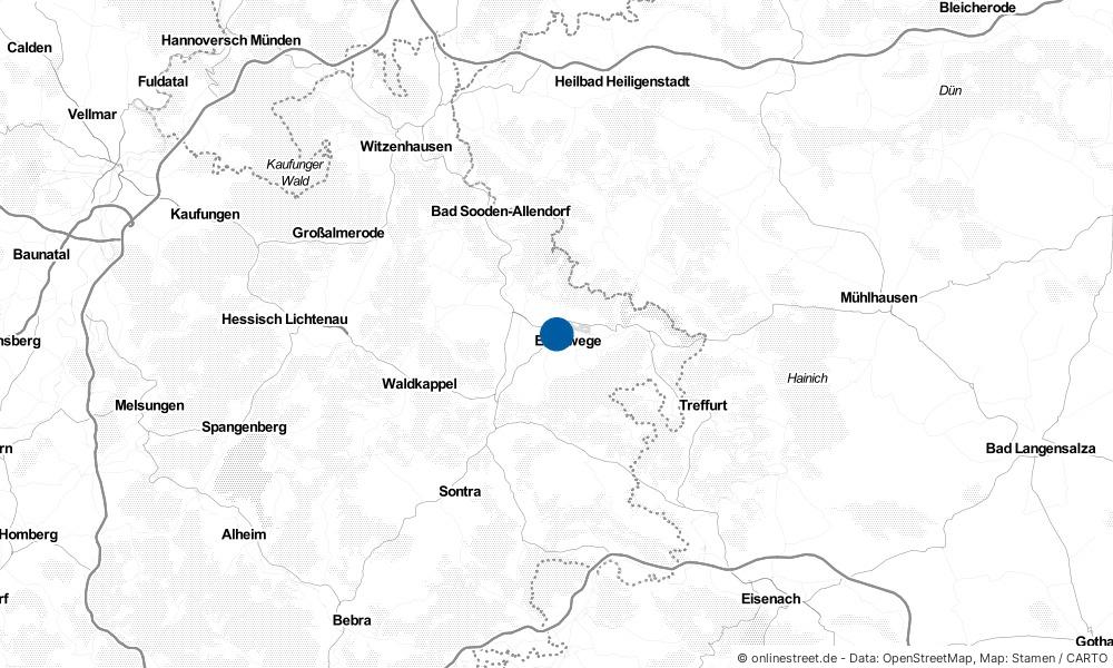 Wo liegt Eschwege? Karte, Lageplan & Services für Eschwege (Hessen