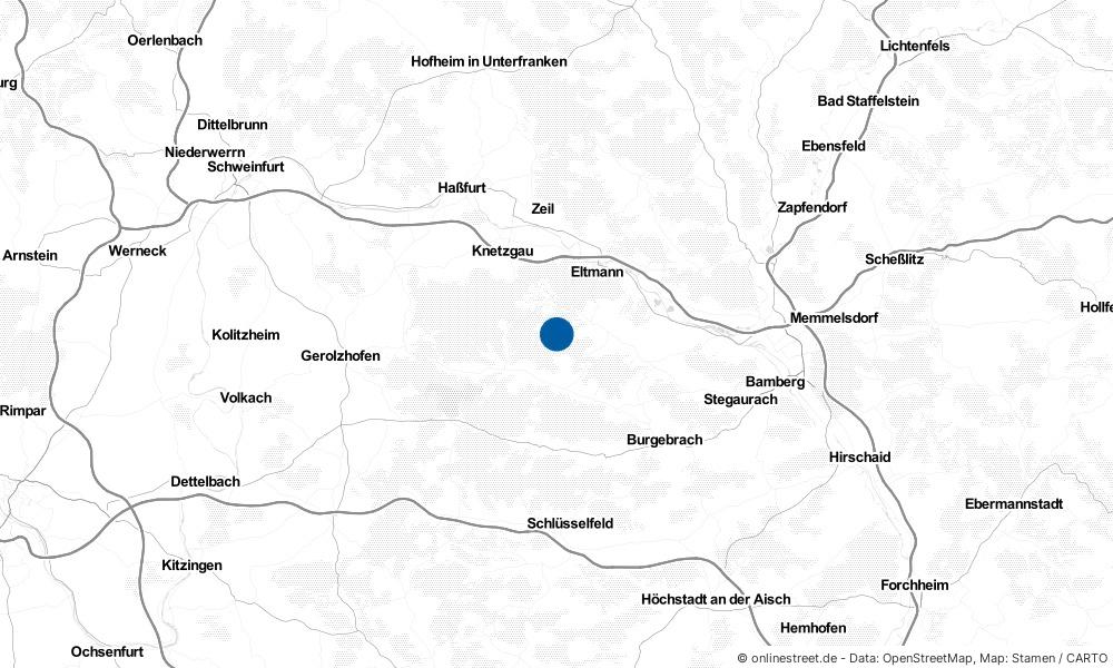 Karte: Wo liegt Oberaurach?