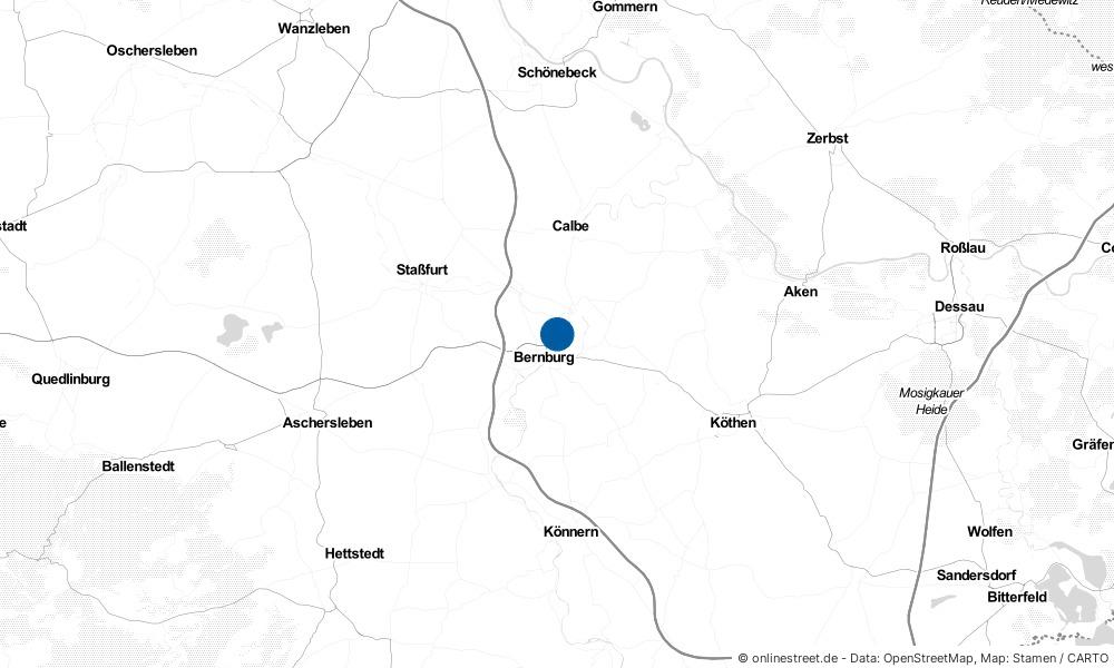 Karte: Wo liegt Nienburg (Saale)?