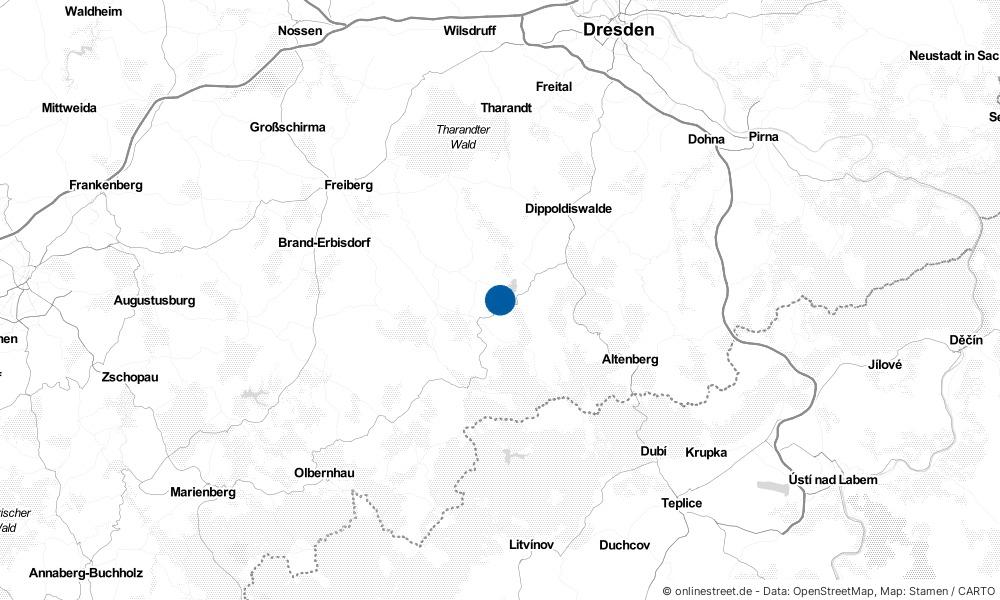 Karte: Wo liegt Hartmannsdorf-Reichenau?