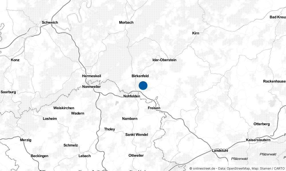 Karte: Wo liegt Hoppstädten-Weiersbach?