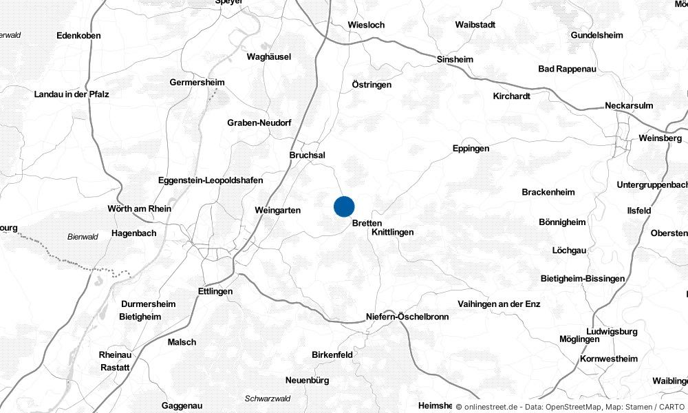 Karte: Wo liegt Gondelsheim?