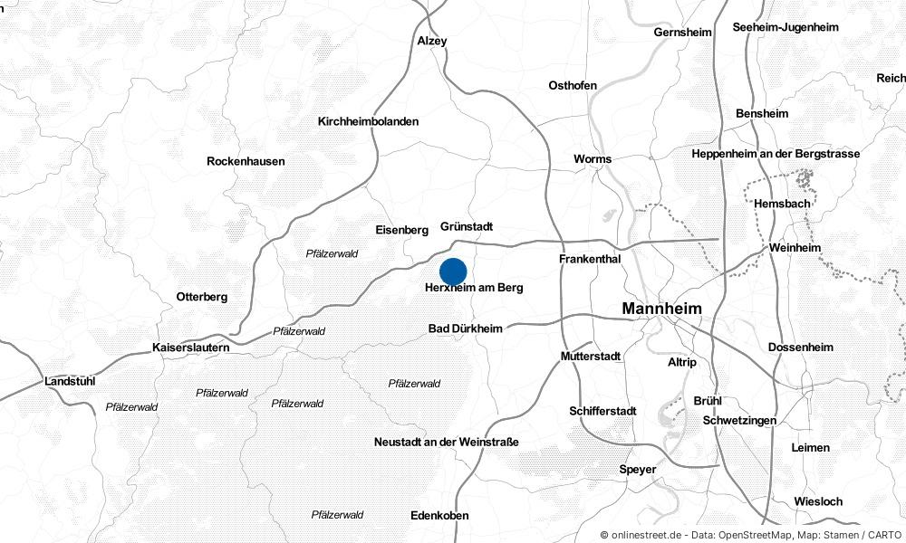 Karte: Wo liegt Bobenheim am Berg?