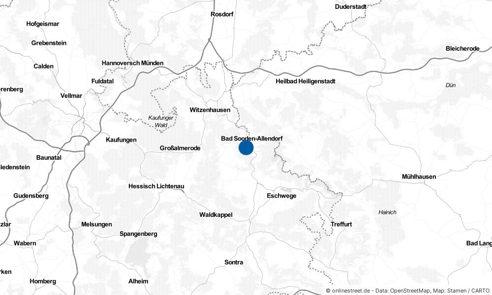 Karte: Wo liegt Bad Sooden-Allendorf?