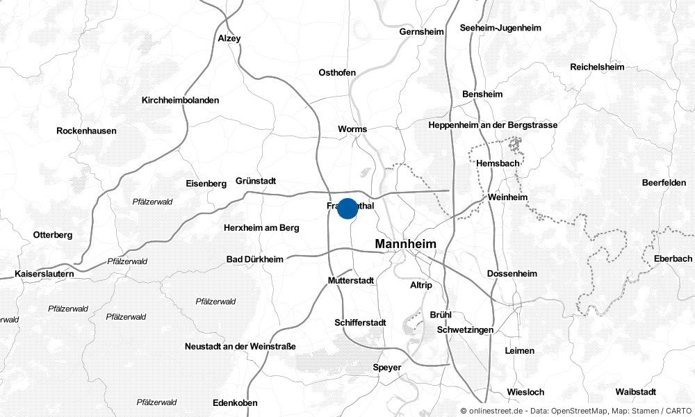 Karte: Wo liegt Frankenthal?