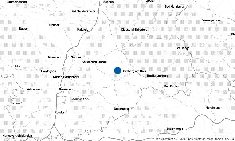 Karte: Wo liegt Hattorf am Harz?