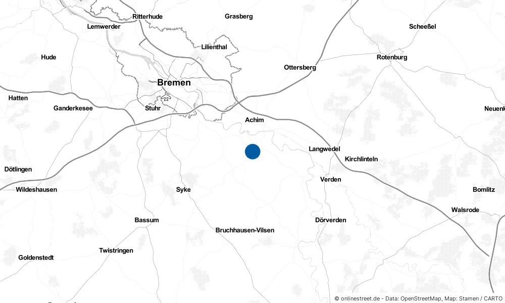 Karte: Wo liegt Thedinghausen?