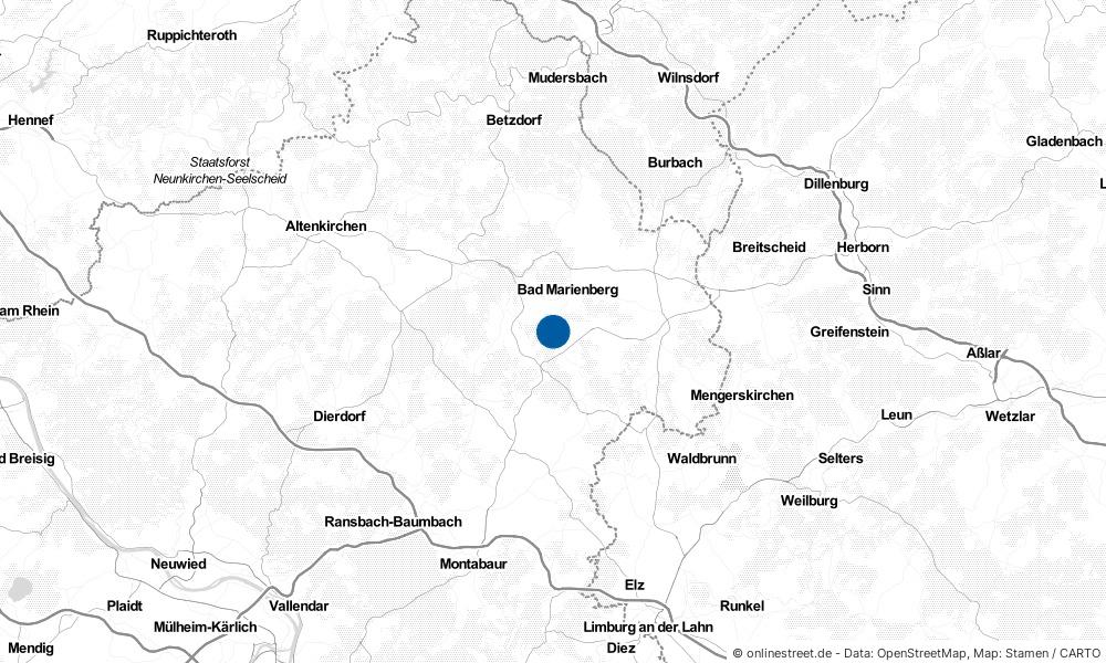 Karte: Wo liegt Dreisbach?