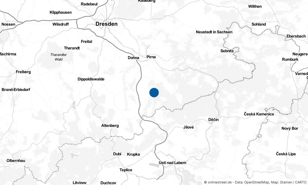 Karte: Wo liegt Bad Gottleuba-Berggießhübel?