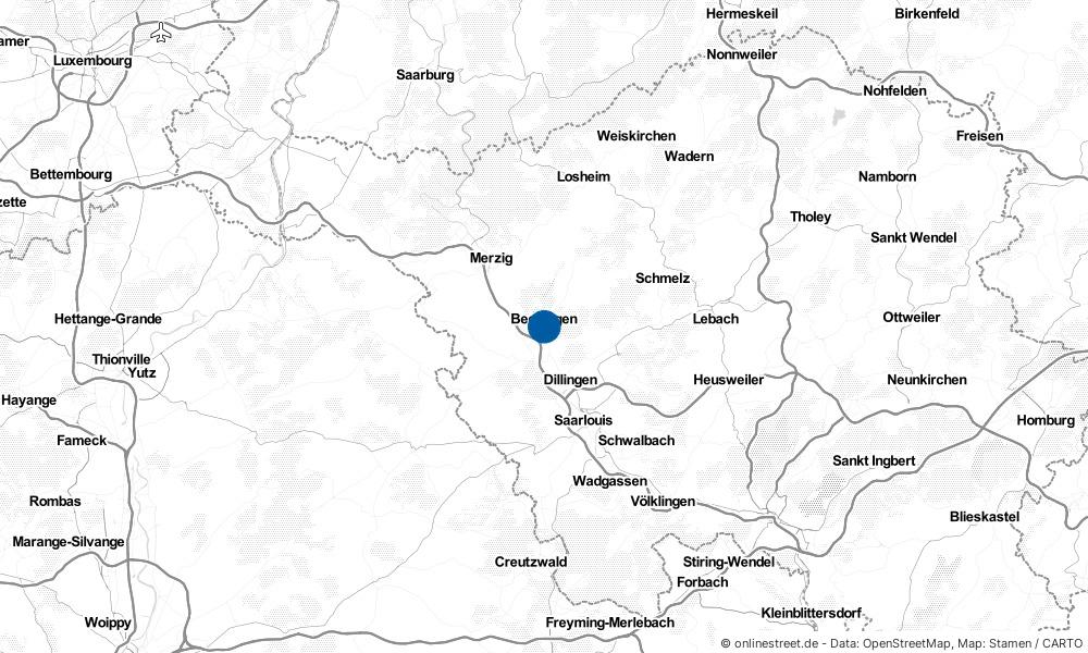 Karte: Wo liegt Beckingen?