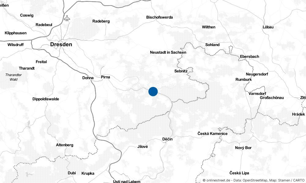 Karte: Wo liegt Bad Schandau?