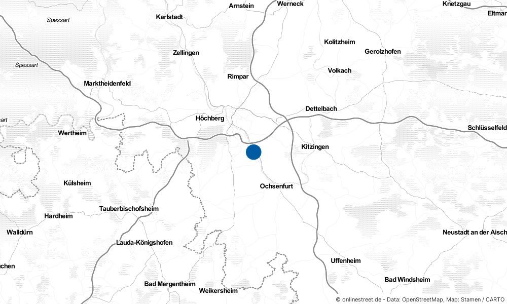 Karte: Wo liegt Eibelstadt?
