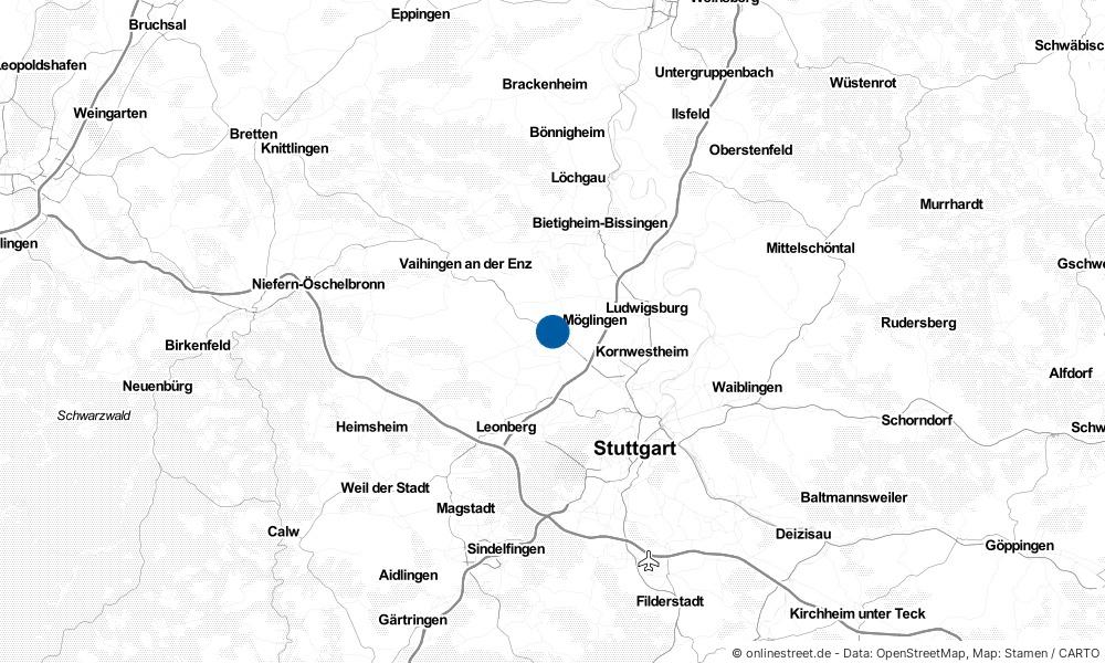 Karte: Wo liegt Schwieberdingen?
