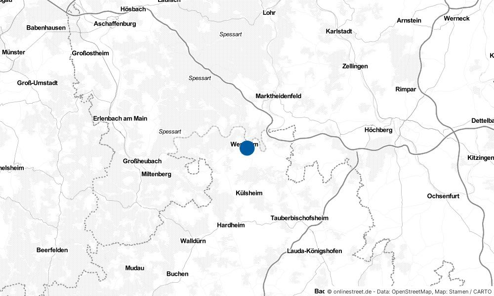 Karte: Wo liegt Wertheim?