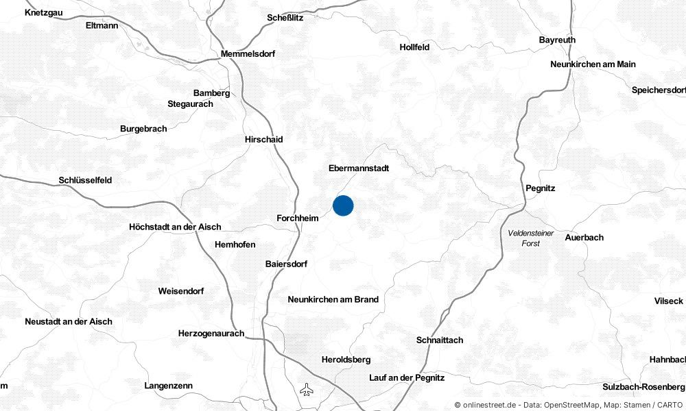Karte: Wo liegt Kirchehrenbach?