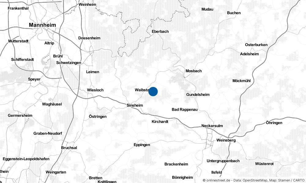 Karte: Wo liegt Neckarbischofsheim?