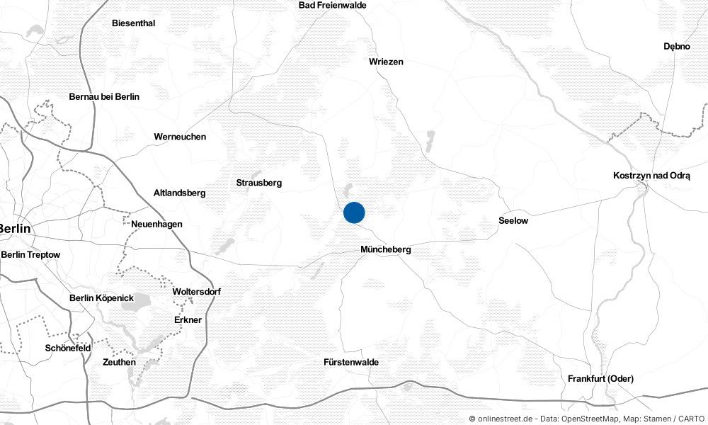 Karte: Wo liegt Waldsieversdorf?