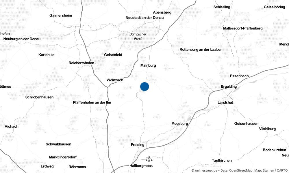 Karte: Wo liegt Rudelzhausen?