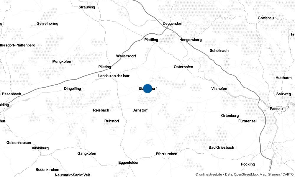 Karte: Wo liegt Eichendorf?